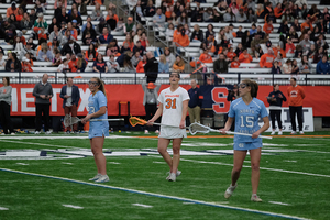 Hallie Simkins was named the IWLCA Defensive Player of the Week after causing six turnovers and gathering four ground balls in No. 7 Syracuse’s 20-5 win over UNC.