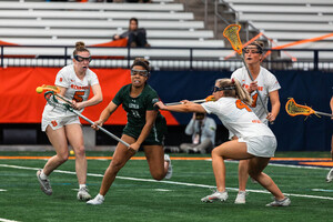After a back-and-forth first half, Syracuse jumped out to a six-goal lead in the second half behind lockdown third-quarter defense.